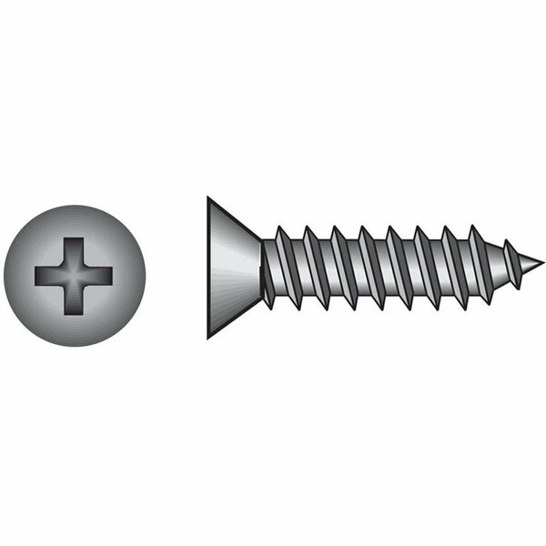 Aceds 8 x 0.75 in. Phillip Flat Head Sheet Metal Screw  Zinc 57848